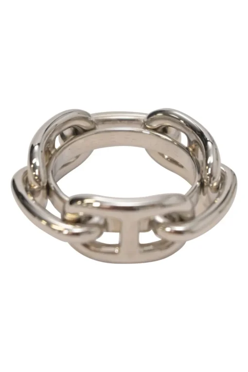 Palladium-plated silver-tone metal Regate scarf ring