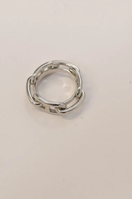 Palladium-plated silver-tone metal Regate scarf ring