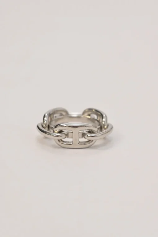Palladium-plated silver-tone metal Regate scarf ring