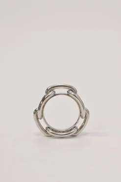 Palladium-plated silver-tone metal Regate scarf ring
