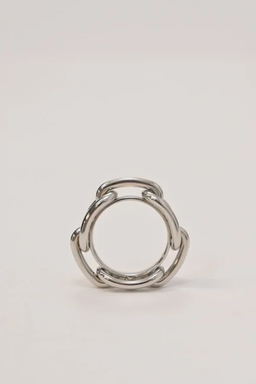 Palladium-plated silver-tone metal Regate scarf ring