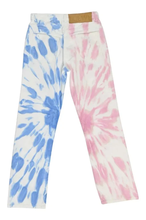 Paula's Ibiza blue and pink cotton denim tie-dye high-rise skinny jeans