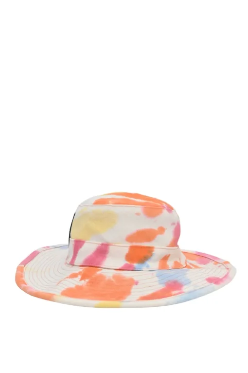 Paula's Ibiza tie-dye cotton canvas bucket hat with leather anagram patch