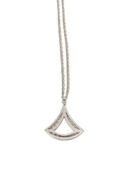 Pavé-set 1.15 CTTW diamonds on 18-Karat white gold Divas' Dream solitaire pendant necklace with lobster clasp closure
