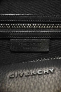 Pewter grained calfskin Antigona satchel with gunmetal hardware