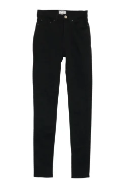 Pin black cotton-blend high-rise five-pocket skinny jeans