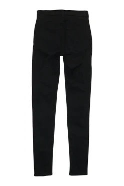 Pin black cotton-blend high-rise five-pocket skinny jeans