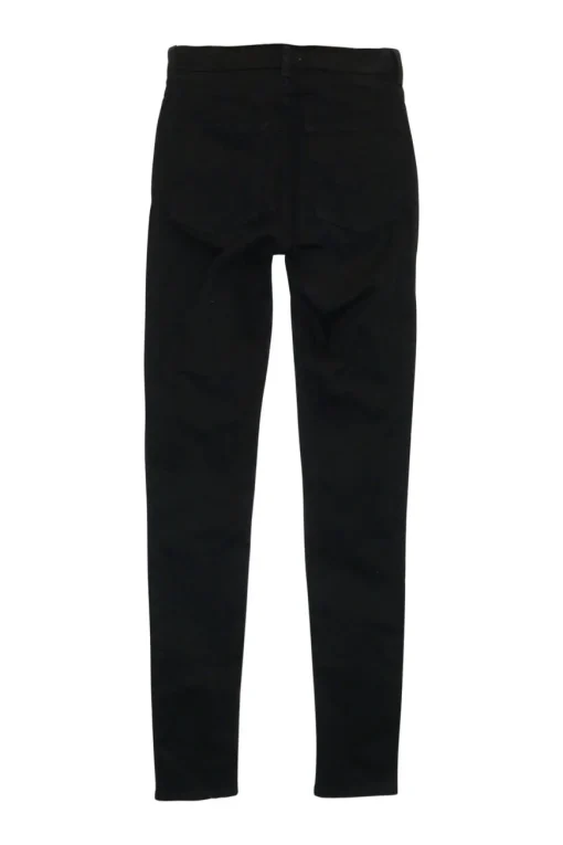 Pin black cotton-blend high-rise five-pocket skinny jeans