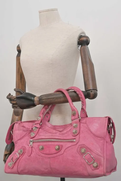 Pink aged calfskin The Giant Part Time two-way bag