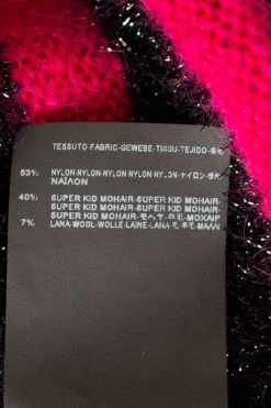 Pink and black shimmery knitted top