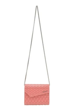 Pink candy bubble wrap acrylic envelop shoulder bag