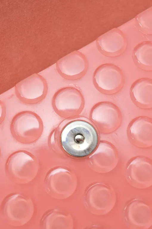 Pink candy bubble wrap acrylic envelop shoulder bag