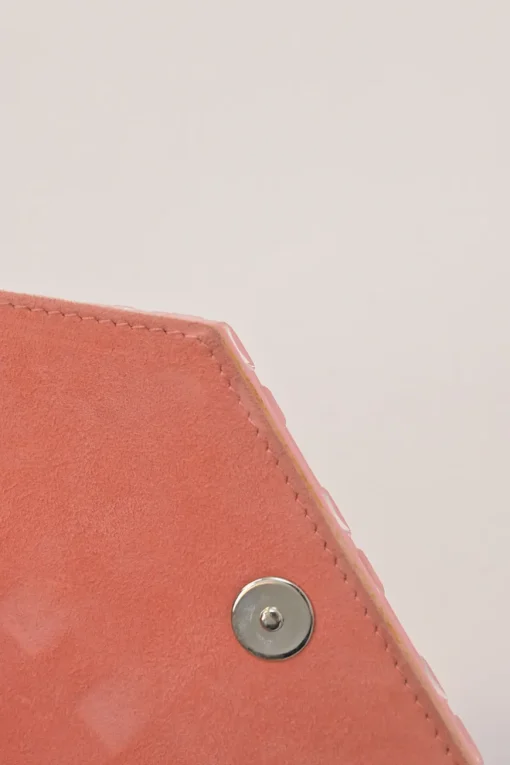 Pink candy bubble wrap acrylic envelop shoulder bag