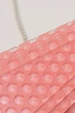 Pink candy bubble wrap acrylic envelop shoulder bag