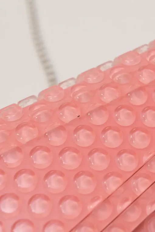 Pink candy bubble wrap acrylic envelop shoulder bag