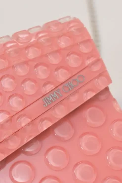 Pink candy bubble wrap acrylic envelop shoulder bag