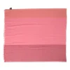 Pink cashmere-silk blend herringbone fringe shawl