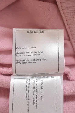 Pink cotton high-rise soft bermudas with Coco Mark pull tab belt