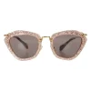 Pink glitter acetate frame sunglasses