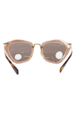 Pink glitter acetate frame sunglasses