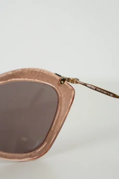 Pink glitter acetate frame sunglasses