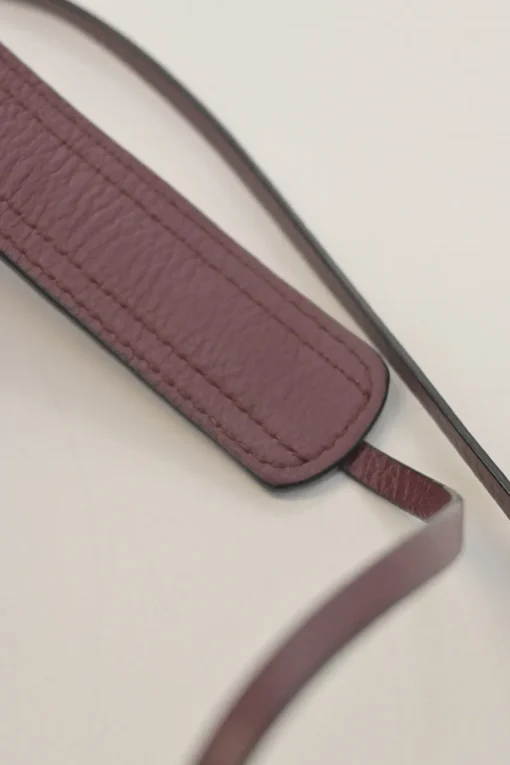 Pink grained calfskin pocket crossbody phone case pochette