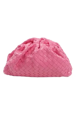 Pink Intrecciato 'The Pouch' Clutch Bag