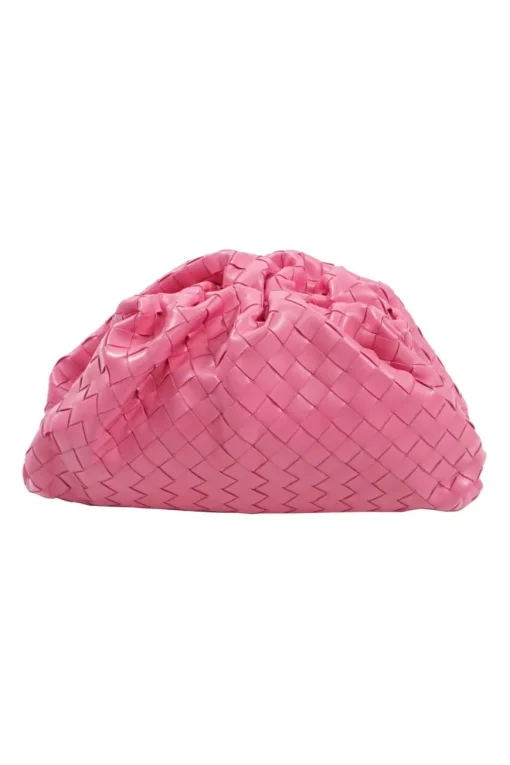 Pink Intrecciato 'The Pouch' Clutch Bag
