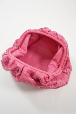 Pink Intrecciato 'The Pouch' Clutch Bag