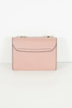 Pink leather 'Microguccissima Emily' shoulder chain bag