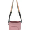 Pink leather Pin Surpiqué bucket bag