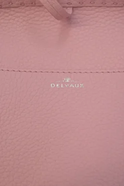 Pink leather Pin Surpiqué bucket bag