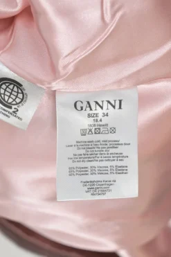 Pink polyester-blend check double breasted peak lapel tailored jacket and cropped straight-leg trouser set