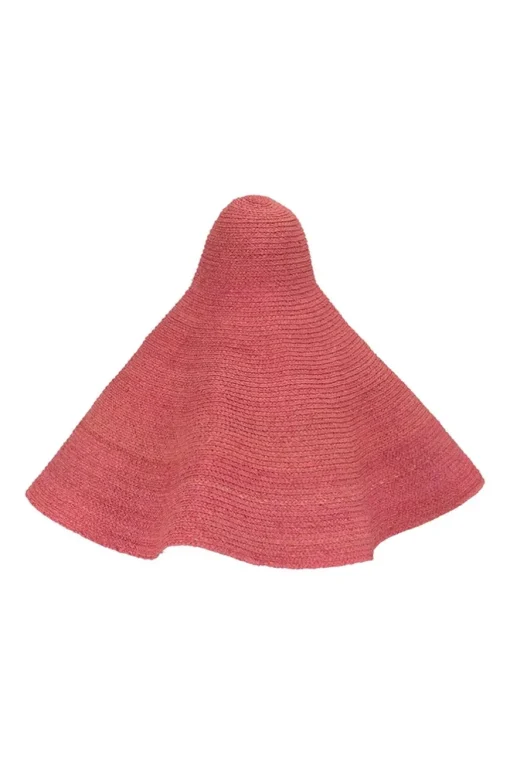 pink rafia long floppy hat (one size)Le grand chapeau Valensole
