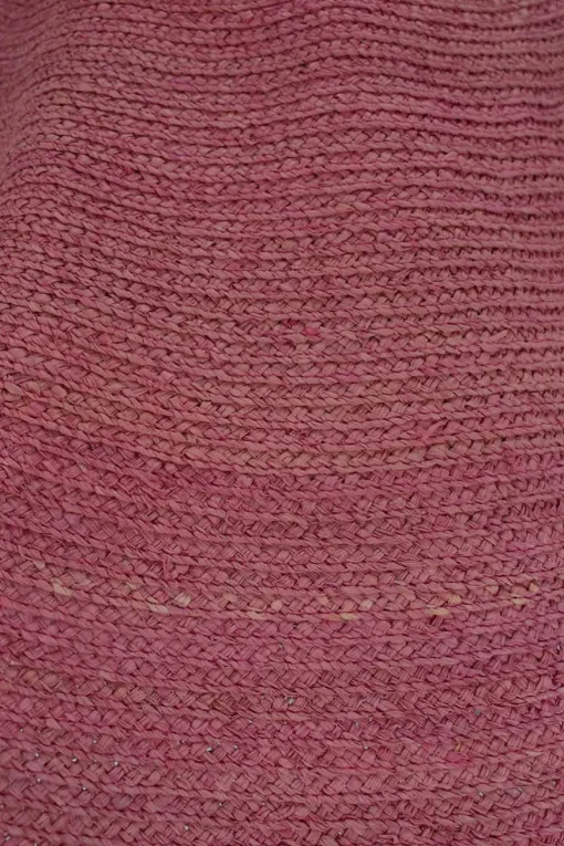 pink rafia long floppy hat (one size)Le grand chapeau Valensole