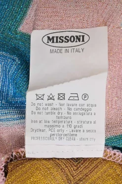 Pink rayon-blend metallic striped chevron plissé knit handkerchief poncho