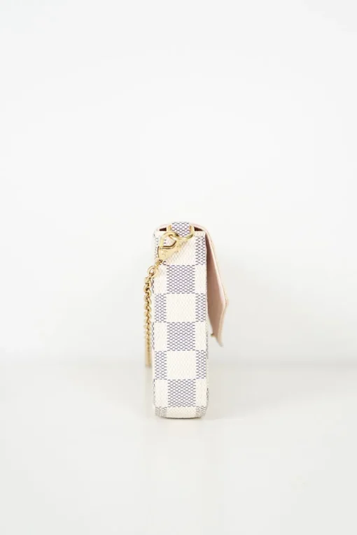 Pochette Félicie in Damier Azur canvas