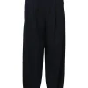 Purple Label navy blue stretch-wool twill mid-rise jogger trousers