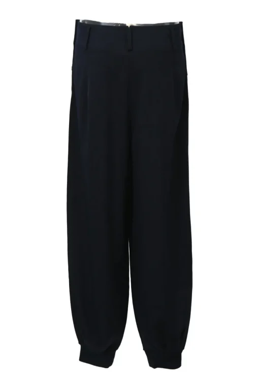 Purple Label navy blue stretch-wool twill mid-rise jogger trousers