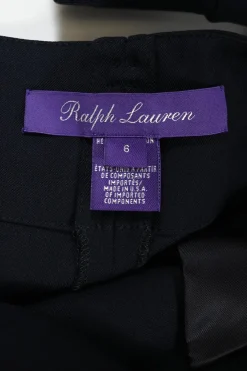 Purple Label navy blue stretch-wool twill mid-rise jogger trousers