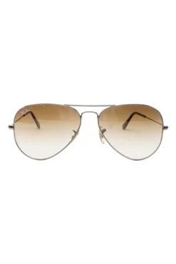 RB3025 Avator Large Metal Gradient Brown with gunmetal frame Sunglasses