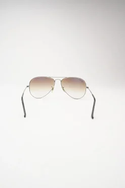 RB3025 Avator Large Metal Gradient Brown with gunmetal frame Sunglasses