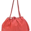 Red lambskin leather Bulb shoulder bag
