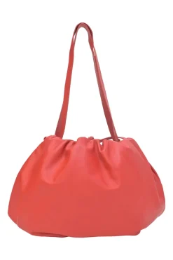 Red lambskin leather Bulb shoulder bag