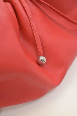 Red lambskin leather Bulb shoulder bag