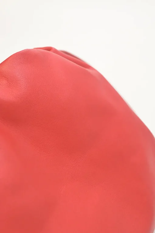 Red lambskin leather Bulb shoulder bag