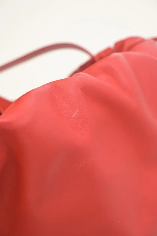 Red lambskin leather Bulb shoulder bag