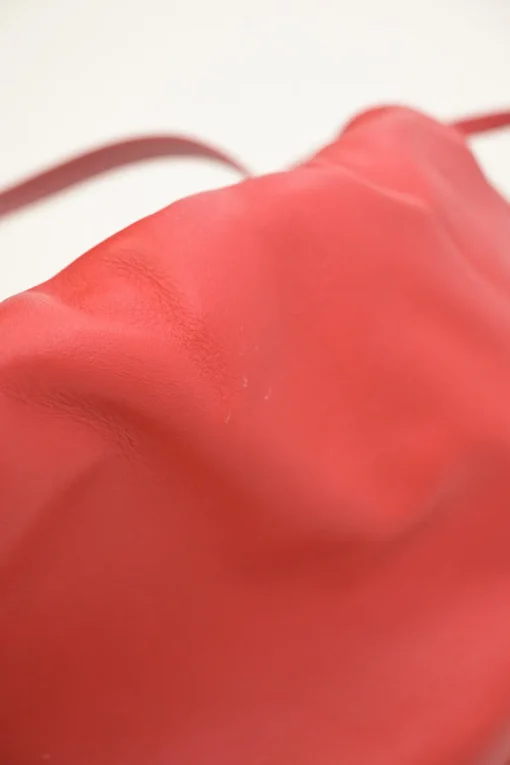 Red lambskin leather Bulb shoulder bag