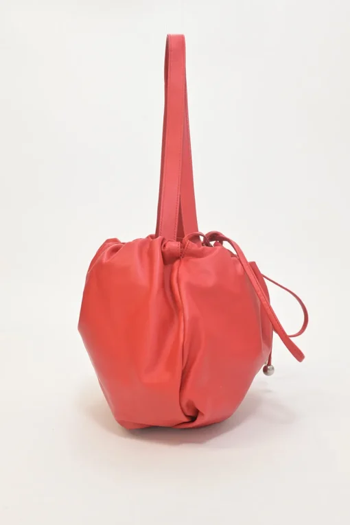 Red lambskin leather Bulb shoulder bag