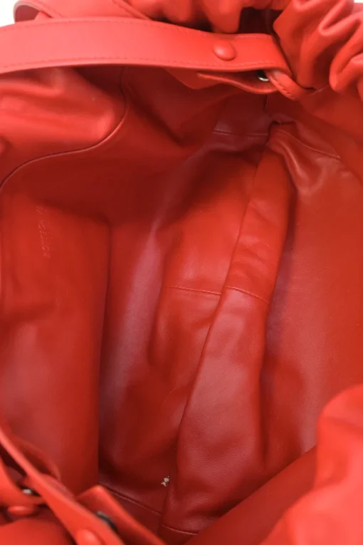 Red lambskin leather Bulb shoulder bag